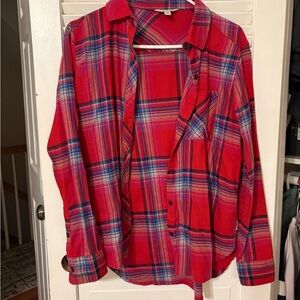 Orvis Red and Blue Plaid Shirt